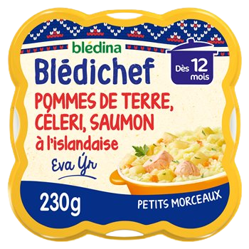 Repas bébé Blédichef 12 mois Pdt céleri saumon -230g