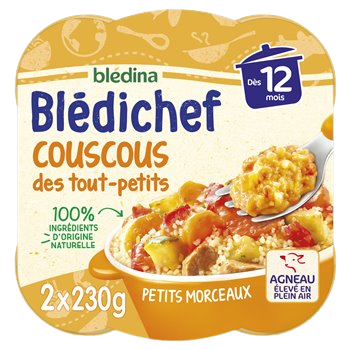 Blédichef couscous Bledina Des tout petits - 2x230g