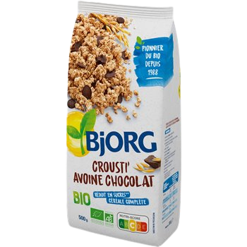 Céréales Crousti avoine Bjorg Chocolat  bio - 500g