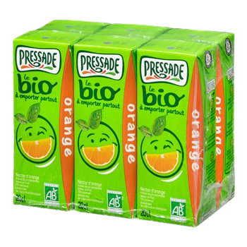 Orange Pressade Organic Nectar - Briquettes 6x20cl