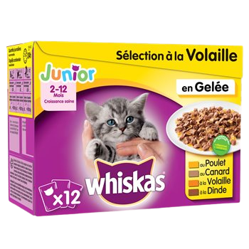 Sachets repas chats Whiskas Selection volailles - 12x100g