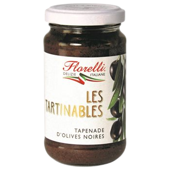 Florelli Tapenade aus schwarzen Oliven 190g