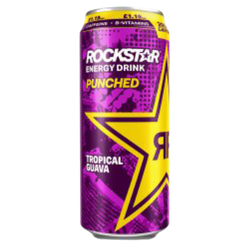 Rockstar energy drink punched