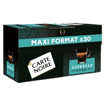 Café espresso Carte Noire N°7 Classique x30 -159g