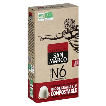 Café n°6  compostable San Marco Bio capsule x10 - 51g
