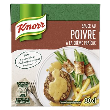 Sauce au poivre Knorr A la crème fraiche - 30cl