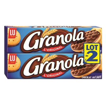 Biscuits sablés Granola LU Chocolat au lait - 2x200g