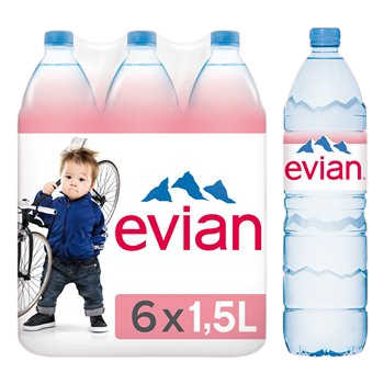 Evian natural mineral water 6x1.5L