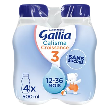 Gallia Croissance bouteille Calisma 4x50cl - Dès 12 mois