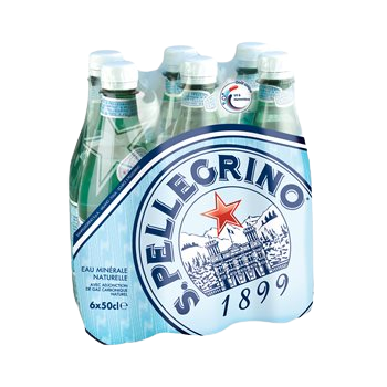 San Pellegrino prickelndes natürliches Mineralwasser – 6x50cl