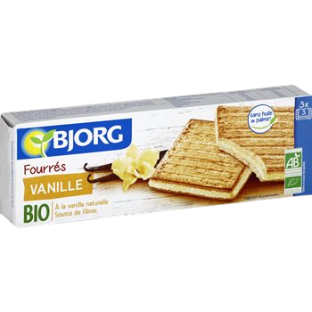 Biscuits Bio Bjorg Fourrés à la Vanille - 225g