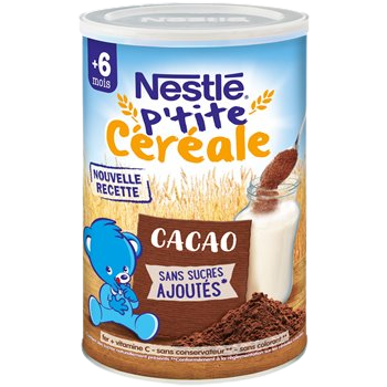 Céréales bébé Nestlé - 6 mois Cacao - 400g