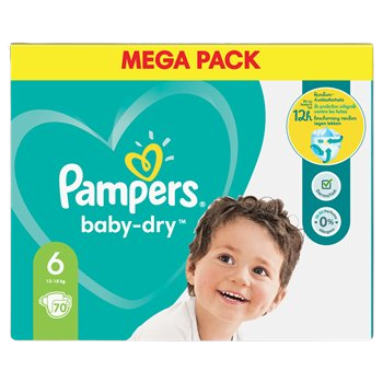 Couches Pampers Baby Dry Taille 6 - x70