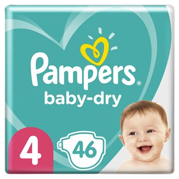 Couches Baby Dry Pampers Géant - Taille 4 - x46