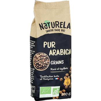 Café en grains Naturela Pur arabica Bio - 500g