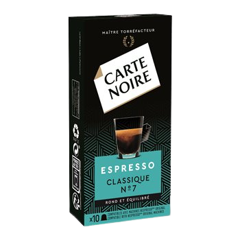 Café espresso Carte Noire - n°7 Classique - 10 capsules - 53g