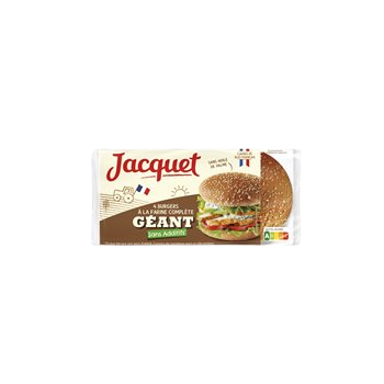 Pain pour hamburger Jacquet Géant complet x4 - 350g