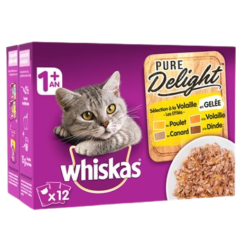 Gelée chats Whiskas Volaille - 12x85g