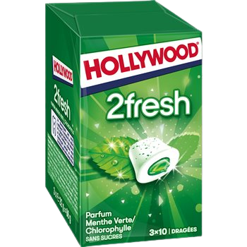 Chewing-gum Hollywood Menthe verte/chlorophylle - 66g