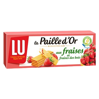 Wafers Paille d'Or Lu Strawberry Wild Strawberry 170g