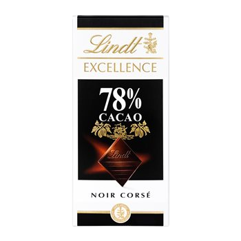 Tablette de chocolat noir Lindt Noir 78% cacao - 100g