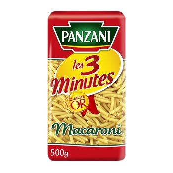 Pâtes Macaroni Panzani  Prêt en 3 min - 500g
