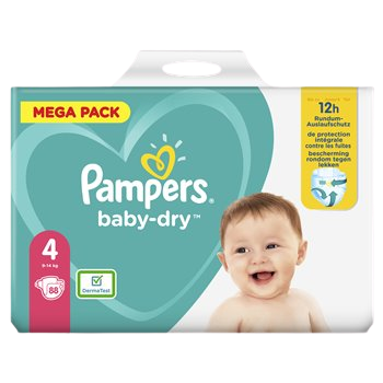 Couches Pampers Baby Dry T4 - x88