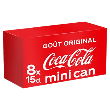 Soda Coca-cola Slim mini Pack boîte - 8x15cl