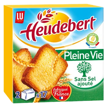 Biscottes Heudebert sans sel x34 - 300g