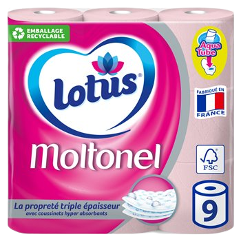 Lotus Moltonnel Toilettenpapier, neue Qualität – x9