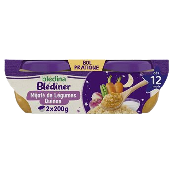 Baby evening meal Blédiner 12 months quinoa vegetables - 2x200g