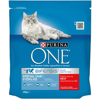 One Purina Alimento per gatti sterilizzato - Manzo/Grano - 450g