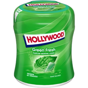 Chewing gums Hollywood Greenfresh s/sucre - x60