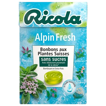Bonbon Alpin Fresh Ricola Sans sucres - 50g