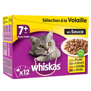 Sachet repas chats Whiskas  Volaille - 12x100g