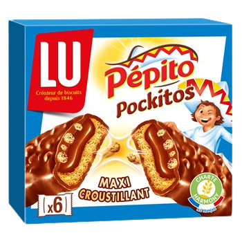 Biscuits Pépito Pockitos LU Barres 162g