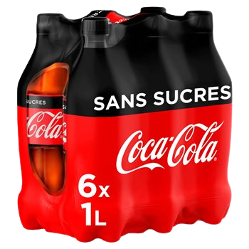 Soda Coca-Cola - SANS SUCRES Bouteilles - 6x1L