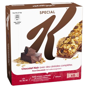 Barres céréales Special K  Kellogg's Chocolat - 6x21,5g