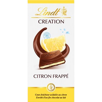 Tablette chocolat au lait Lindt Citron frappé - 150g