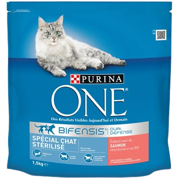 Purina One Cibo per gatti sterilizzato-Salmone/Cereali-1,5 kg