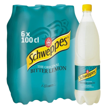 Schweppes Lemon 1L. 6x1L pack.