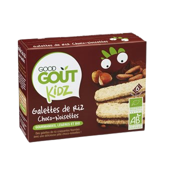 Organic Good Goût Choco hazelnut rice cakes (6x20g) - 120g