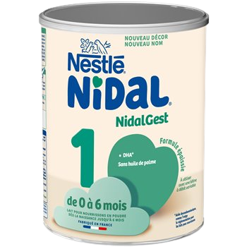Lait en poudre Nidal - Epaissi Bébé : Jusqu'à 6 mois - 800g