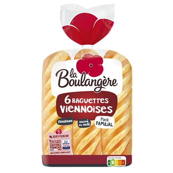 La Boulangère Baguette Viennese - x6 - 510g
