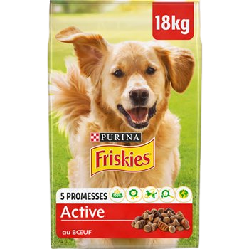 Croquettes chiens Friskies Active viande - 18kg