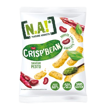 Soufflés à base de haricot N.A! Crisp'Bean - Pesto - 50g
