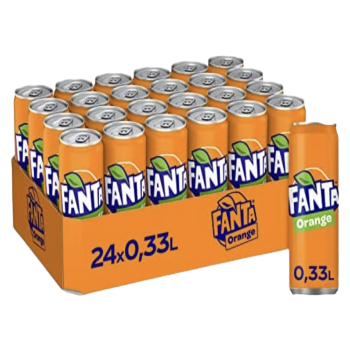 Soda Fanta Canette. Pack 24x33cl