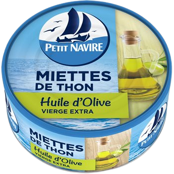 Miettes de thon Petit Navire huile d'olive 160g