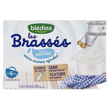 Brassés Blédina - 6 mois Nature - 6x95g
