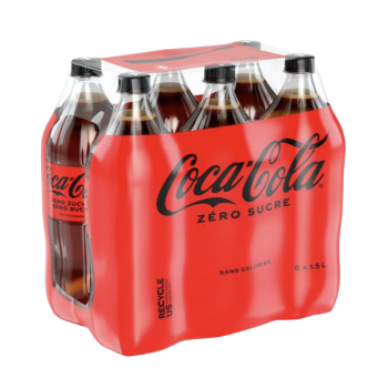 Soda Coca-Cola Zéro 1.5L. Pack 6x1.5L